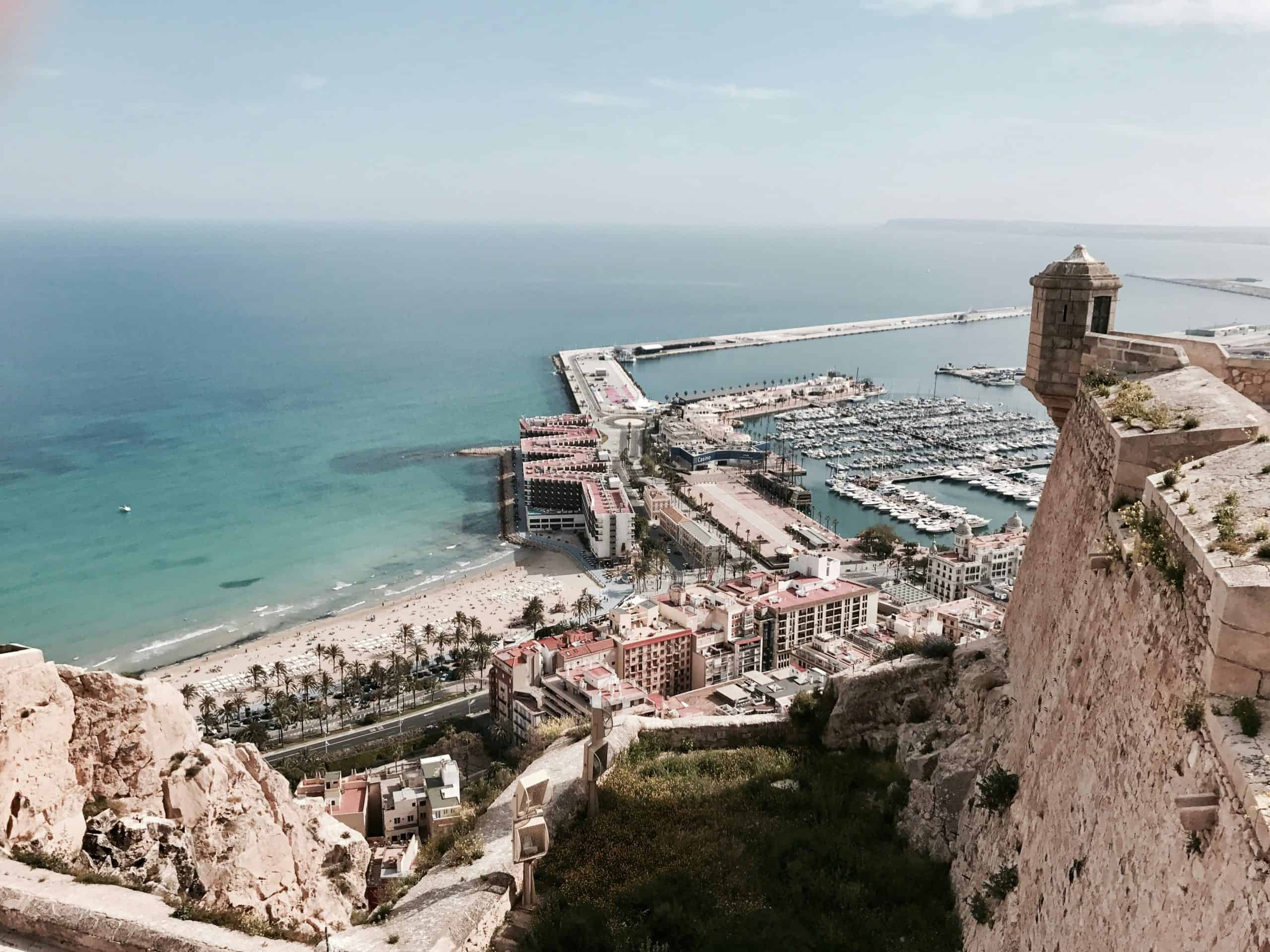 Alicante city, harbour and Mediterranean coast